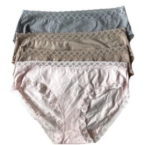 (4) NEW natori bliss brief panties cotton size small